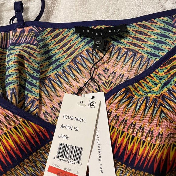 Sanctuary African Island Tank Top Dress Size Large Multi-Color - Picture 3 of 4